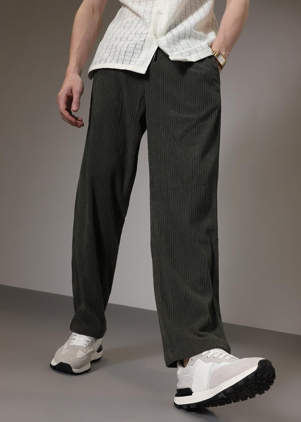 Men's Corduroy Fabric Stylish Pants