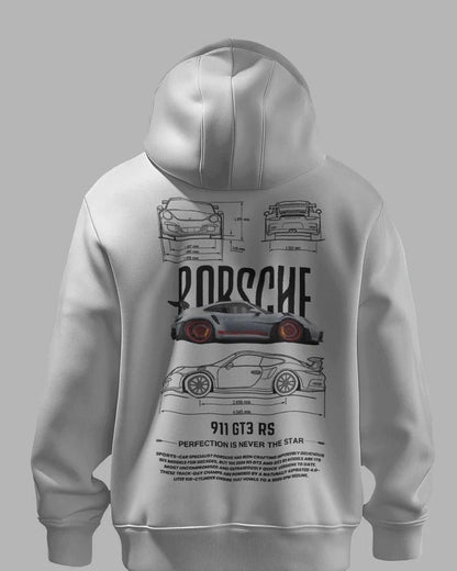 The Porsche Blueprint (White Graphic Hoodie)